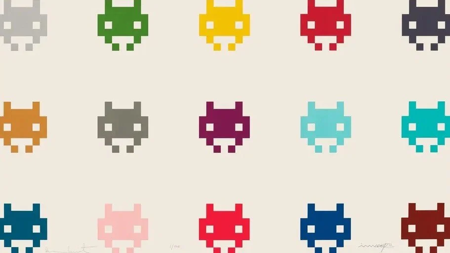 Invader x Damien Hirst X HENI: Obey Invader and InvadHirst